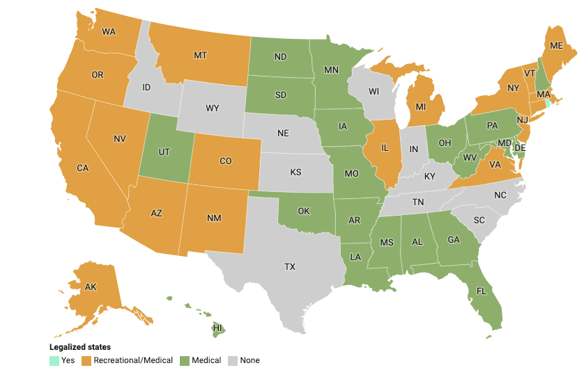 leagalized country for cannabis